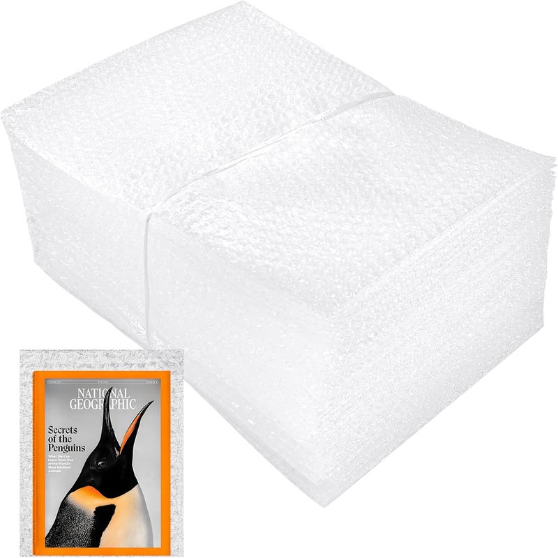 V-chen 50Pcs Bubble Pouches Wrap Bag, 8''x12'' Double Wall Shockproof Bubble Bags, Clear Bubble Out Bags for Packing, Cushioning Bags for Moving, Shipping and Packing - Image 1